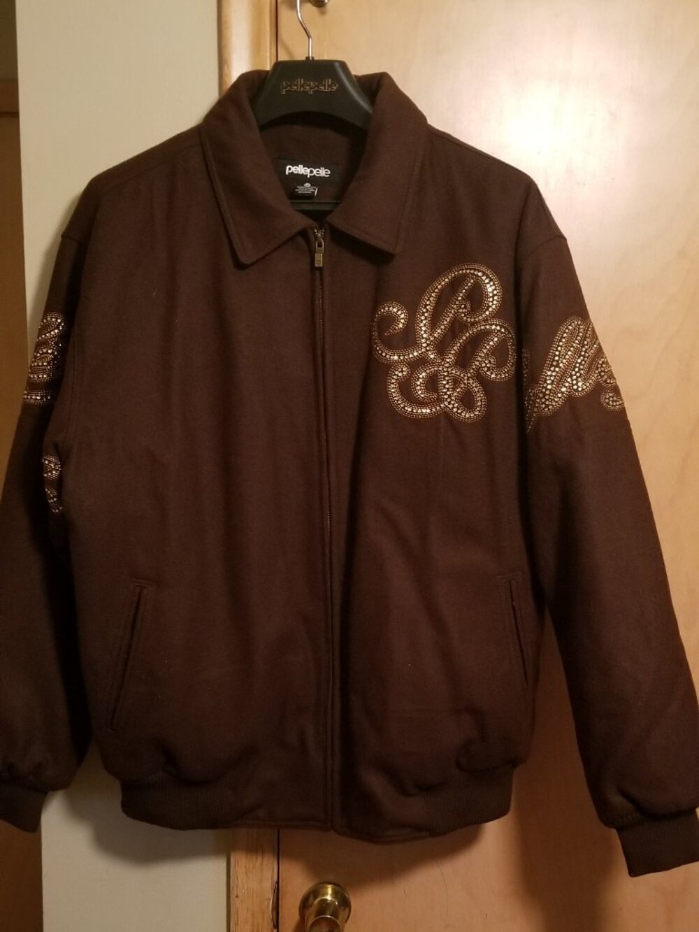 Men's Pelle Pelle Dark Brown wool jacket 3XL